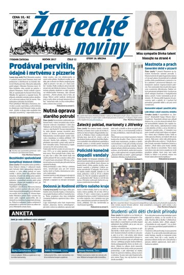 Obálka e-magazínu Žatecké noviny 12/2017