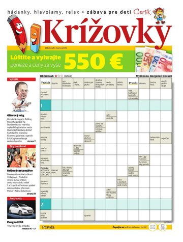 Obálka e-magazínu Krížovky 28.3.2015