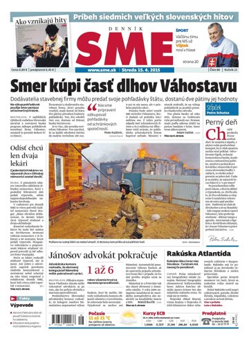 Obálka e-magazínu SME 15.4.2015