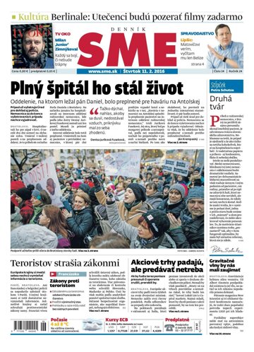 Obálka e-magazínu SME 11.2.2016