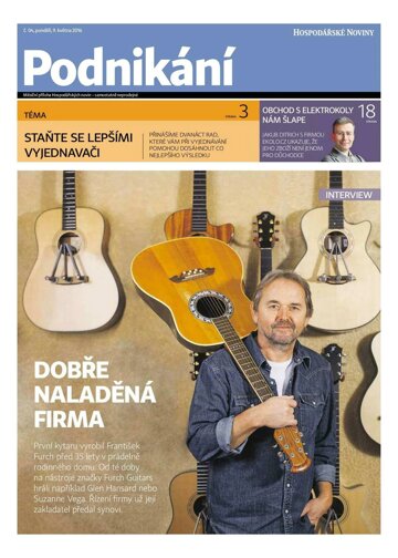 Obálka e-magazínu Hospodářské noviny - příloha 089 - 9.5.2016 příloha Podnikání