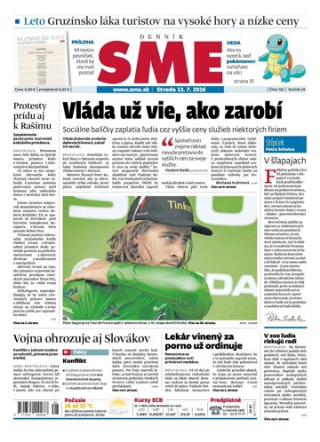 Obálka e-magazínu SME 13.7.2016