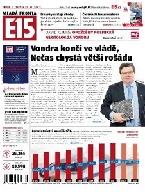 Obálka e-magazínu E15 29.11.2012