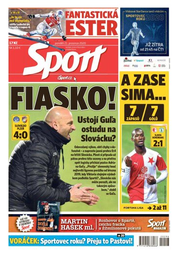 Obálka e-magazínu Sport 21.12.2020