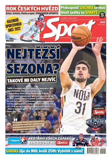 Obálka e-magazínu Sport 3.1.2022