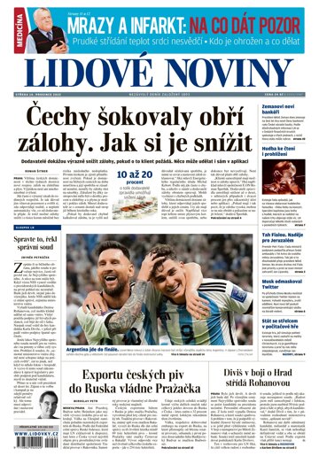 Obálka e-magazínu Lidové noviny 14.12.2022