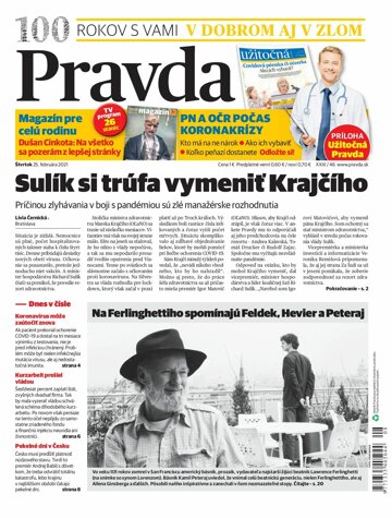 Obálka e-magazínu Pravda 25. 2. 2021