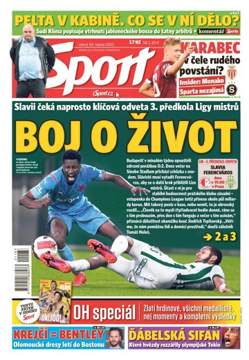 Obálka e-magazínu Sport 10.8.2021