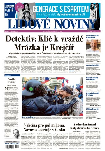 Obálka e-magazínu Lidové noviny 2.2.2022