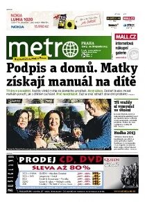 Obálka e-magazínu deník METRO 26.11.2013