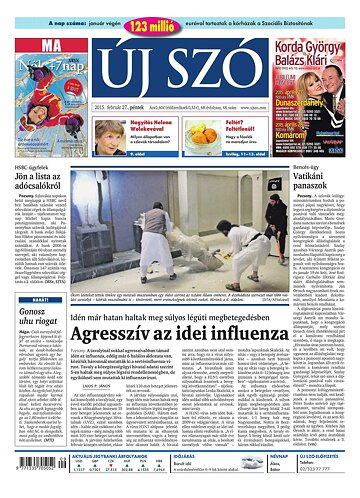 Obálka e-magazínu Új Szó 27.2.2015