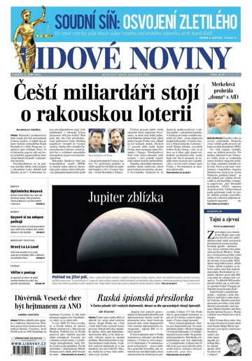 Obálka e-magazínu Lidové noviny 5.9.2016