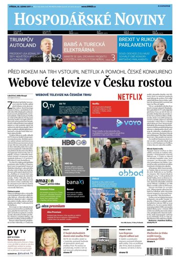 Obálka e-magazínu Hospodářské noviny 018 - 25.1.2017