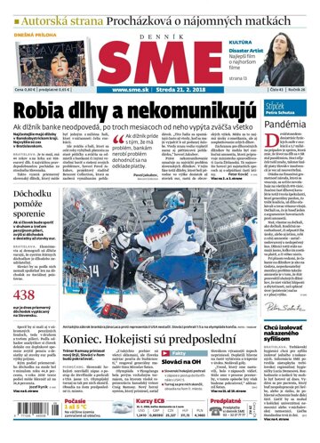 Obálka e-magazínu SME 21.2.2018