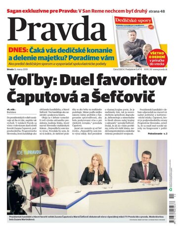 Obálka e-magazínu Pravda 13. 3. 2019