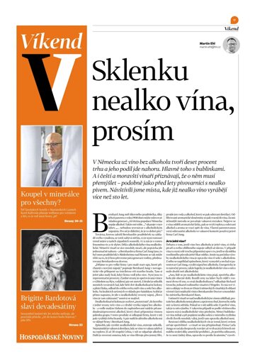 Obálka e-magazínu Hospodářské noviny - příloha Víkend 189 - 27.9.2024 Víkend