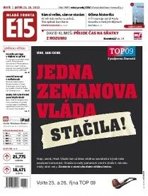 Obálka e-magazínu E15 25.10.2013