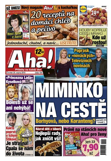 Obálka e-magazínu AHA! 20.8.2015