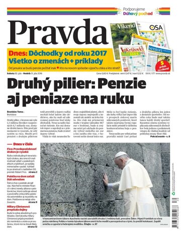 Obálka e-magazínu Pravda 30. 7. 2016