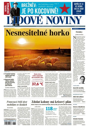 Obálka e-magazínu Lidové noviny 1.8.2018