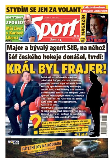 Obálka e-magazínu Sport 24.9.2021