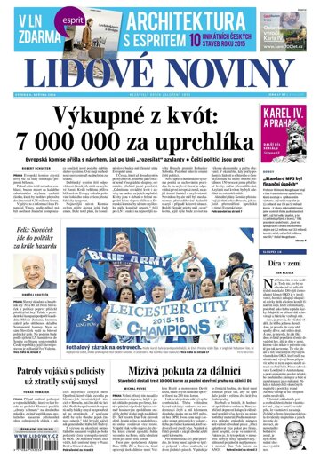 Obálka e-magazínu Lidové noviny 4.5.2016