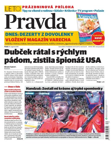 Obálka e-magazínu Pravda 24. 8. 2018