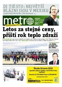 Obálka e-magazínu deník METRO 24.9.2012