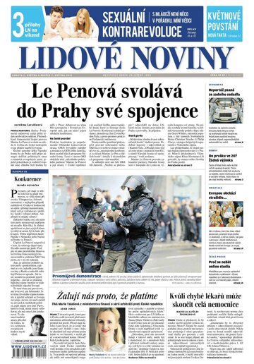 Obálka e-magazínu Lidové noviny 2.5.2015