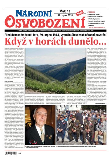 Obálka e-magazínu Národní Osvobození 18/2016