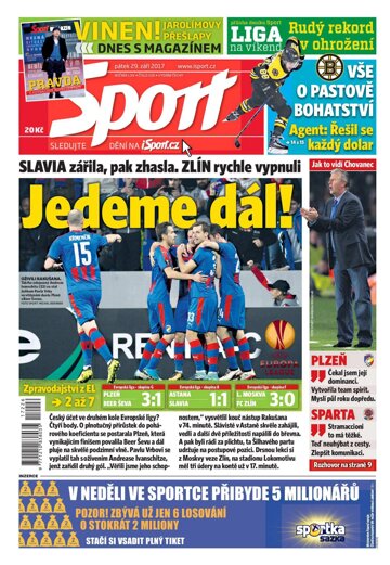 Obálka e-magazínu Sport 29.9.2017