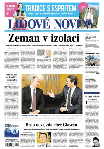 Obálka e-magazínu Lidové noviny 6.6.2018