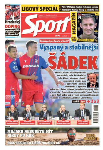 Obálka e-magazínu Sport 21.7.2023