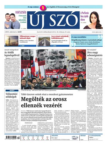 Obálka e-magazínu Új Szó 2.3.2015