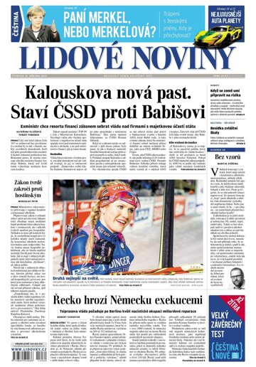 Obálka e-magazínu Lidové noviny 12.3.2015