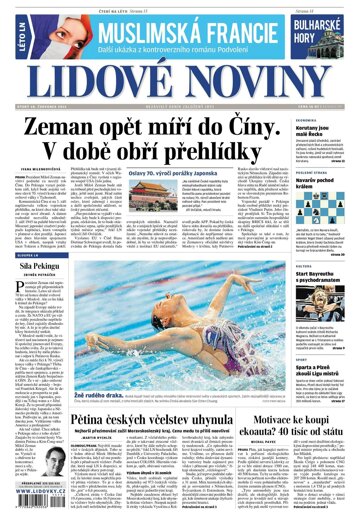 Obálka e-magazínu Lidové noviny 28.7.2015