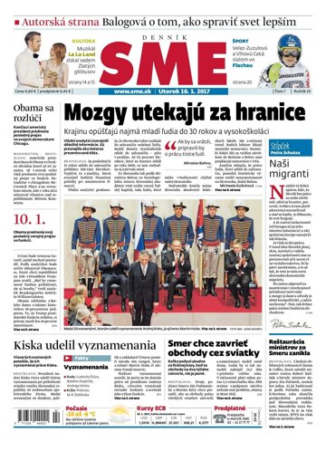 Obálka e-magazínu SME 10.1.2017