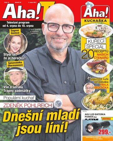 Obálka e-magazínu AHA! Tv - 3.8.2017