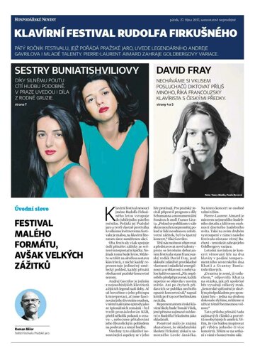 Obálka e-magazínu Hospodářské noviny - příloha 208 - 27.10.2017 příloha Festival Firkušný