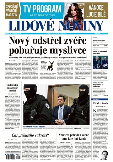 Obálka e-magazínu Lidové noviny 20.12.2019