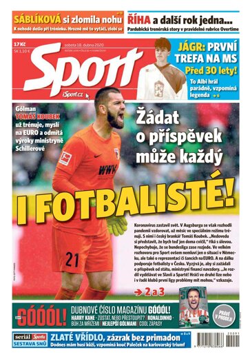 Obálka e-magazínu Sport 18.4.2020