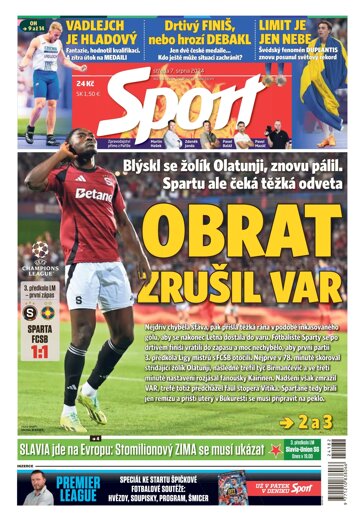 Obálka e-magazínu Sport 7.8.2024