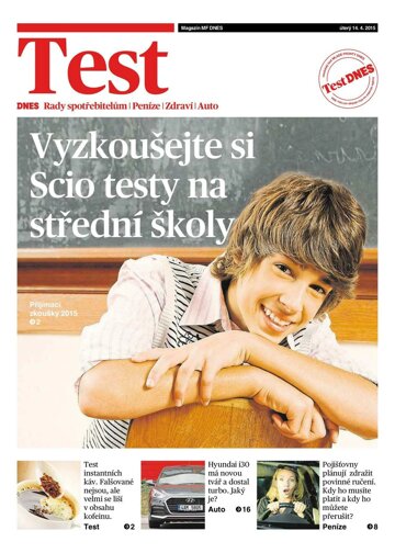 Obálka e-magazínu TEST DNES - 14.4.2015