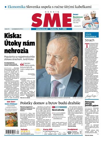 Obálka e-magazínu SME 30.8.2016