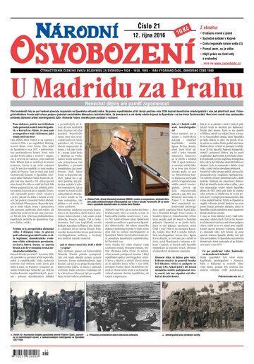 Obálka e-magazínu Národní Osvobození 21/2016