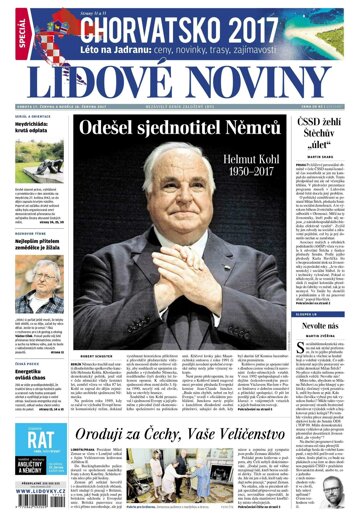 Obálka e-magazínu Lidové noviny 17.6.2017