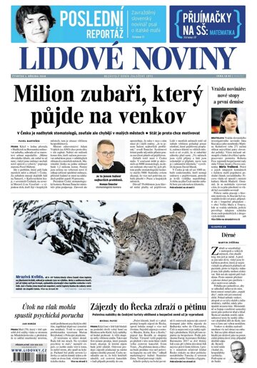 Obálka e-magazínu Lidové noviny 1.3.2018