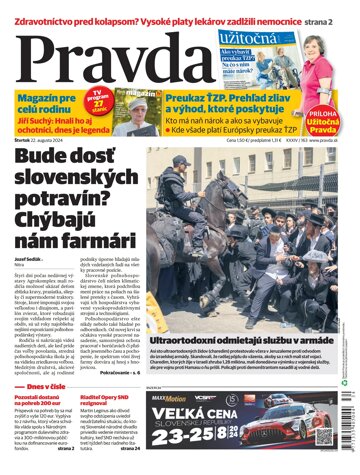 Obálka e-magazínu Pravda 22. 8. 2024