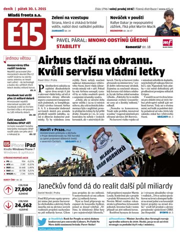 Obálka e-magazínu E15 30.1.2015