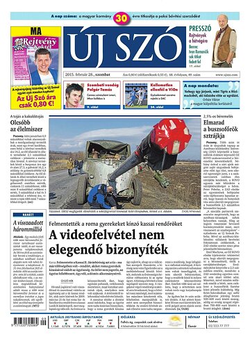 Obálka e-magazínu Új Szó 28.2.2015